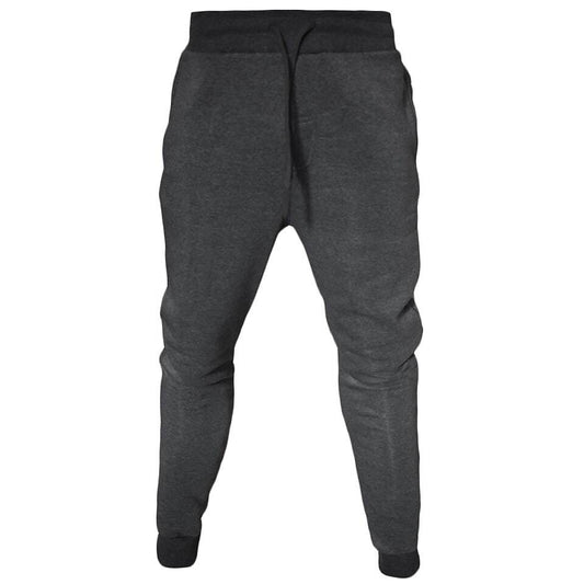 Men's Drawstring Elastic Waist Solid Color Fleece Sweatpants