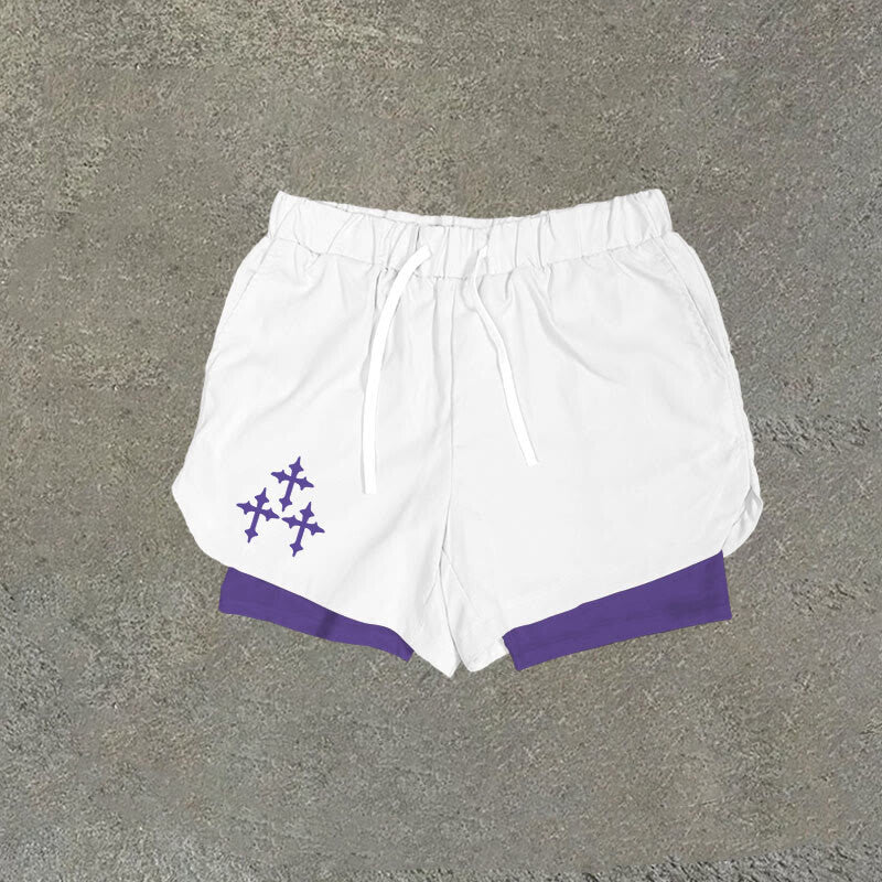 Cross Print Men's Christian Shorts