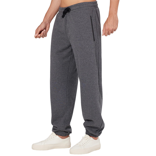 Men's Fleece Lined sweatpants with Zipper Pockets