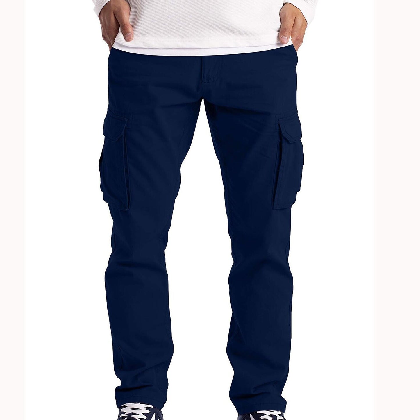 Men's Outdoor Solid Color Multi Pocket Cargo Pants