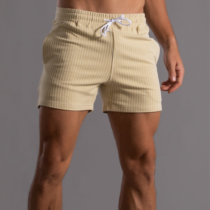 Men's Striped 3 Inch Gym Workout Shorts