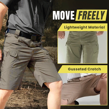 SUMMER SALES 70% OFF | Men's Tactical 10-pocket Waterproof Hiking Fishing Cargo Shorts