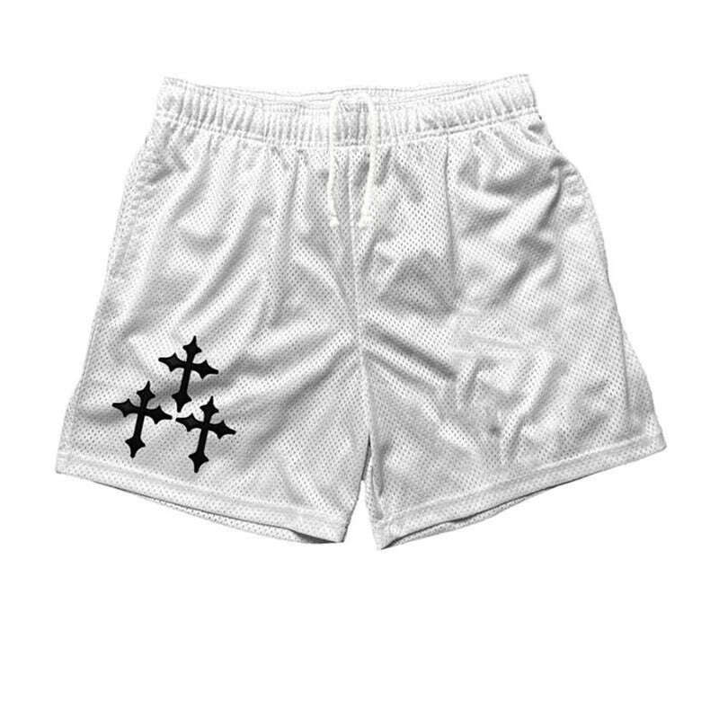 Casual Cross Print Shorts