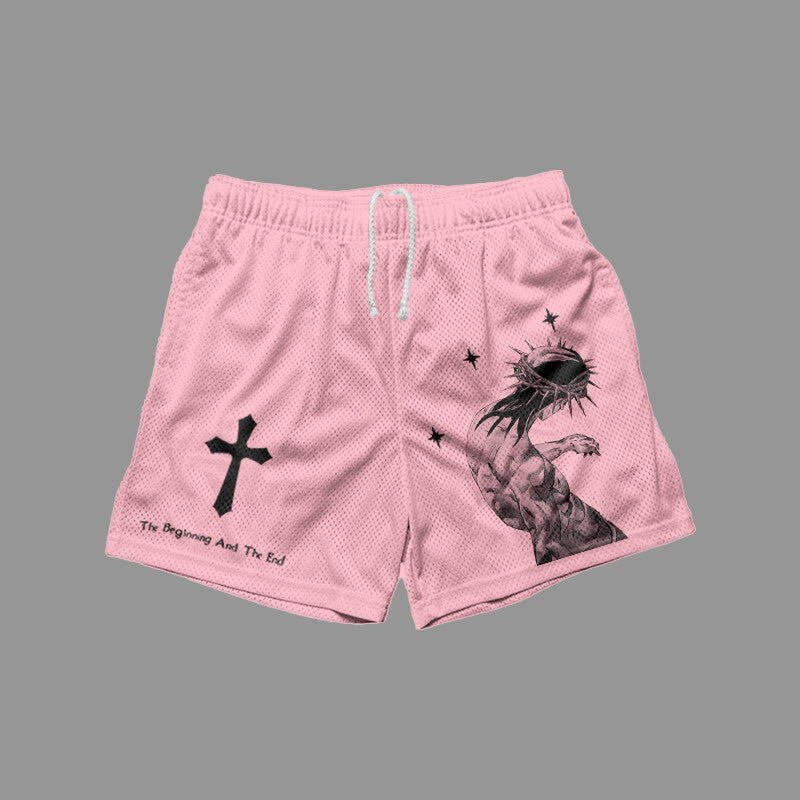 The Beginning And The End Print Shorts