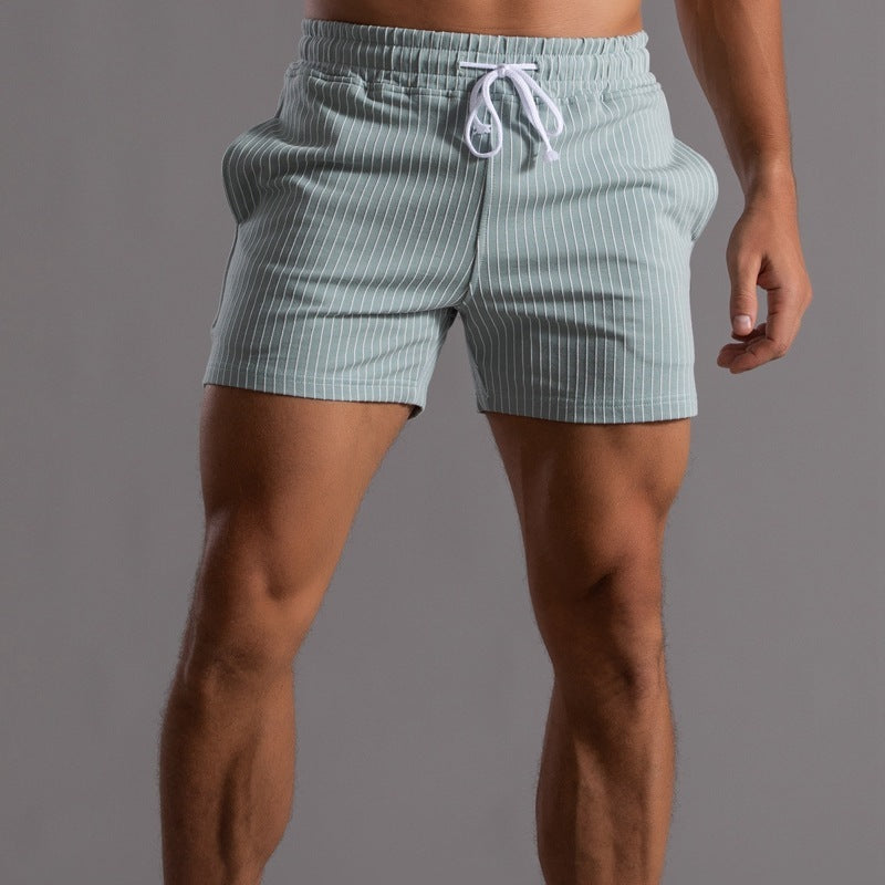 Men's Striped 3 Inch Gym Workout Shorts