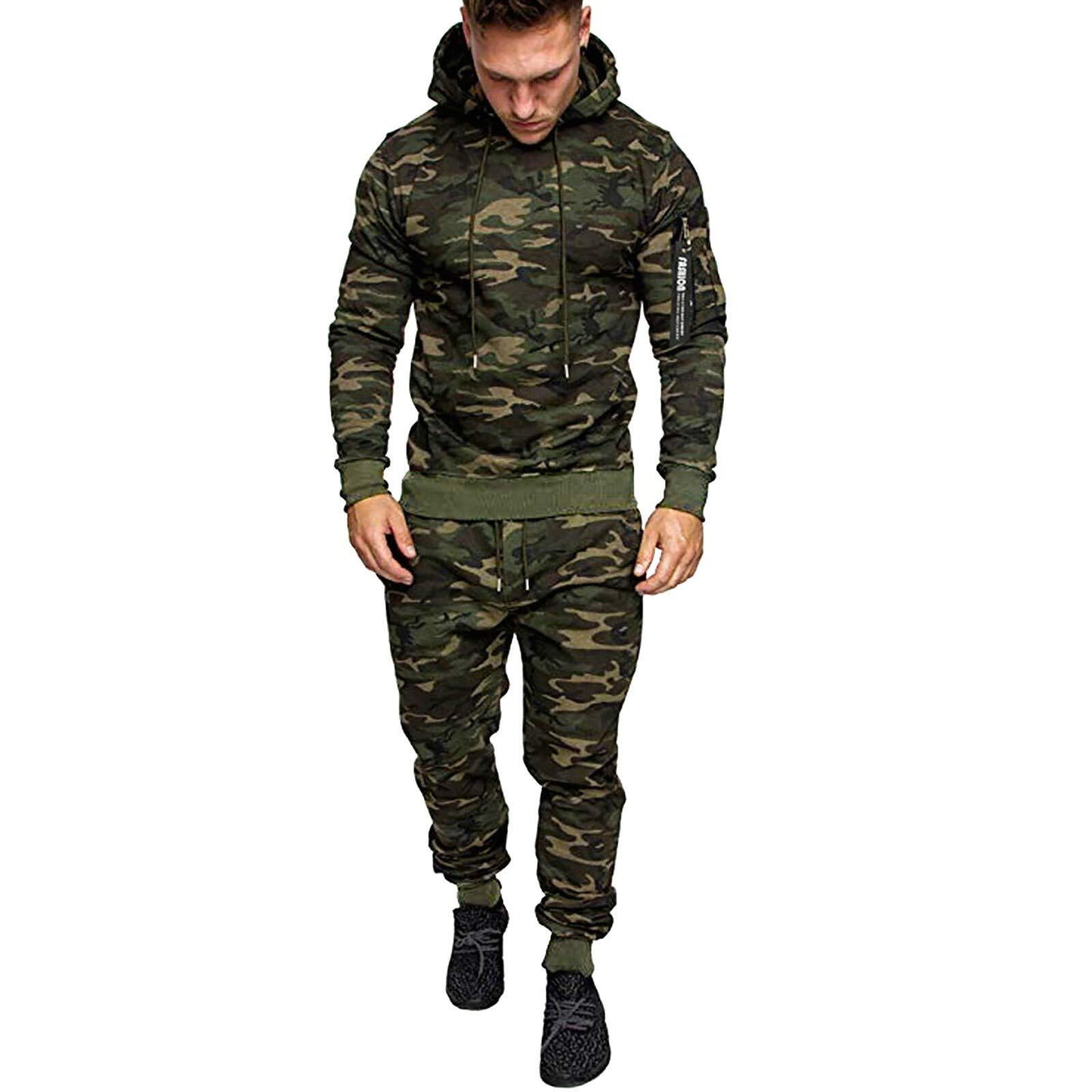 Alban Zipper Detail Drawstring Hoodie & Sweatpants