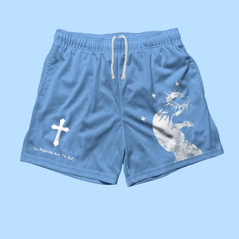 The Beginning And The End Print Shorts