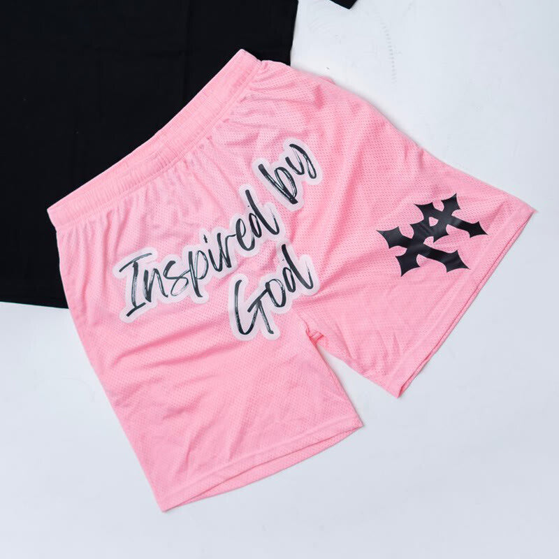 Inspired By God Print Shorts