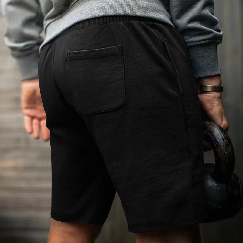 Men's 5 Inch Solid Color Drawstring Waist Shorts