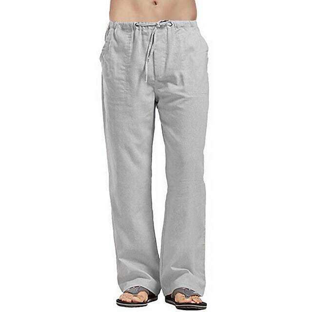 Men's Comfort Breathable Full Length Linen Pants