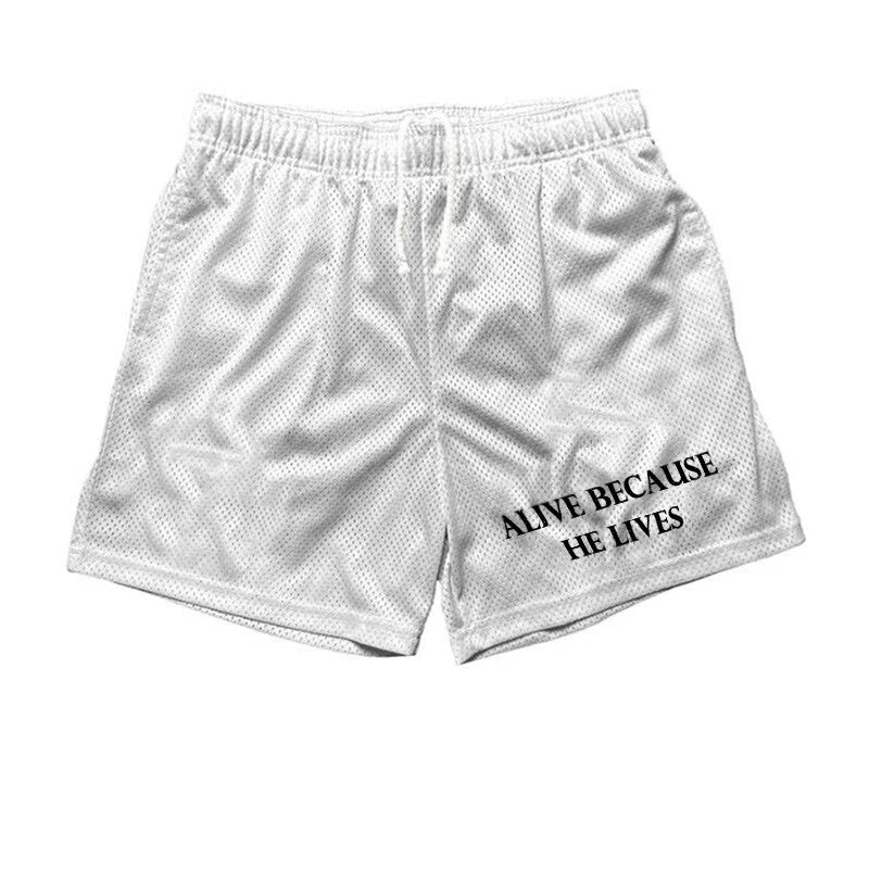 Alive Because He Lives Print Casual Shorts