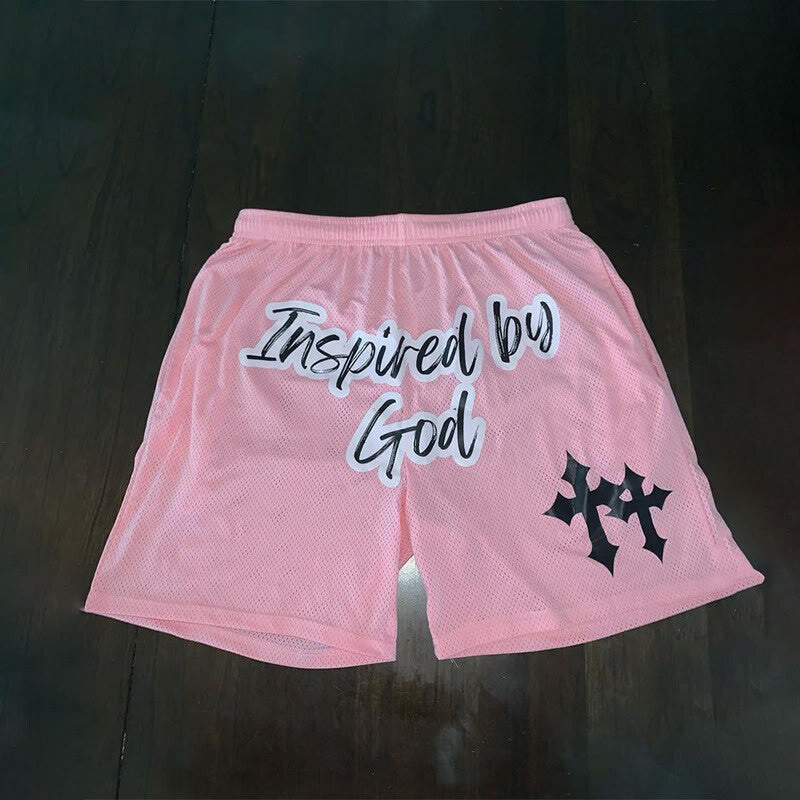 Inspired By God Print Shorts
