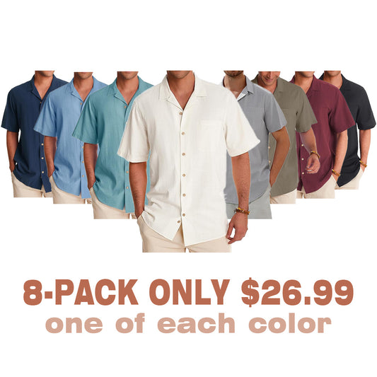 Linen Short Sleeve Casual Shirts