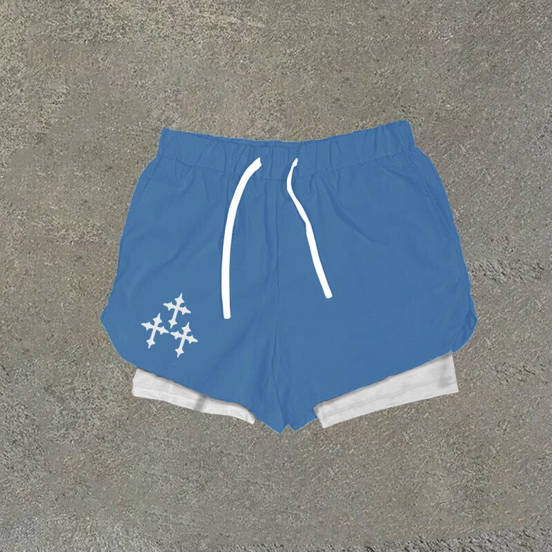 Cross Print Men's Christian Shorts