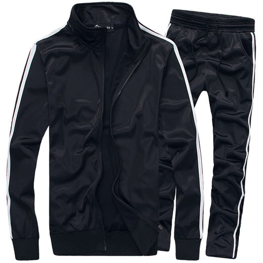 Men's Activewear Full Zip Warm Tracksuit Sports Set