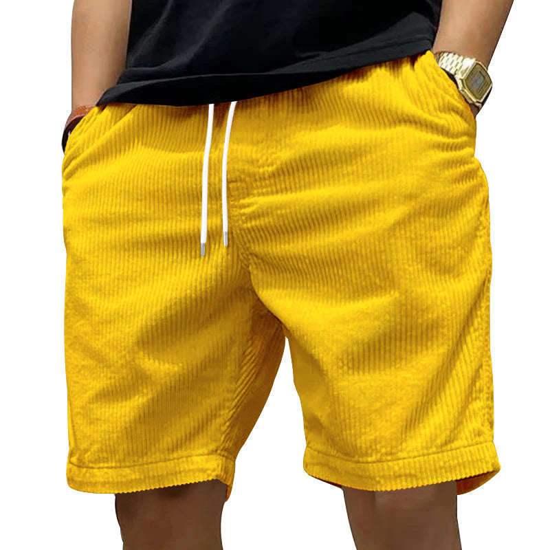 Men's Retro Corduroy Casual Shorts