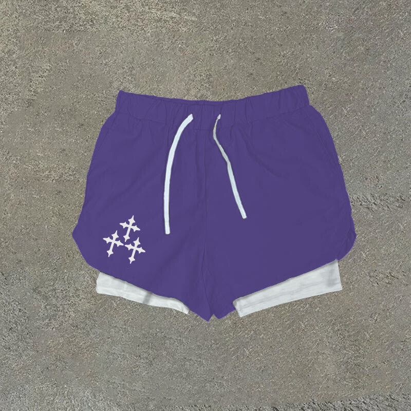 Cross Print Men's Christian Shorts