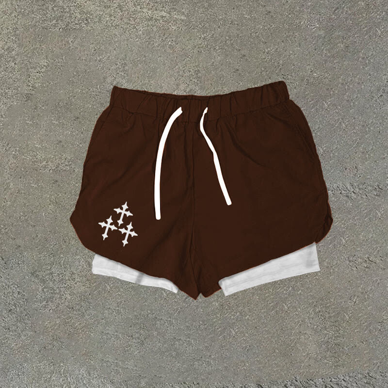 Cross Print Men's Christian Shorts