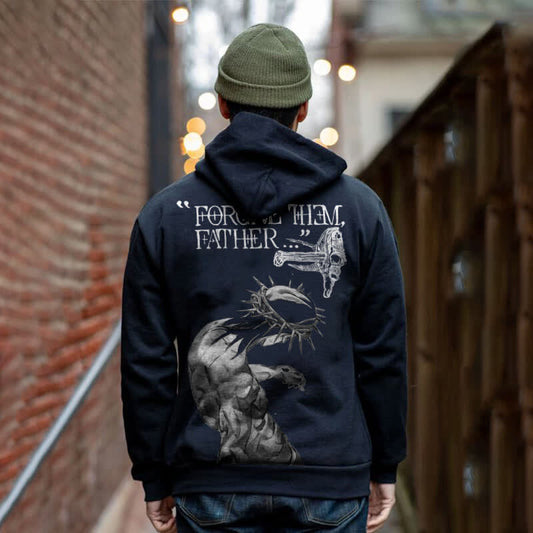 Forgive Them,Father Print Hoodie