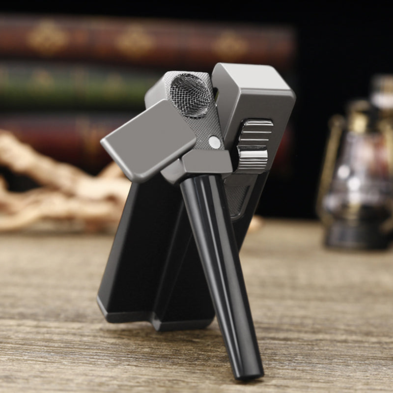 🔥Hot Sale 50% OFF💥Slant Flame Inflatable tobacco Pipe Dual Purpose Lighter