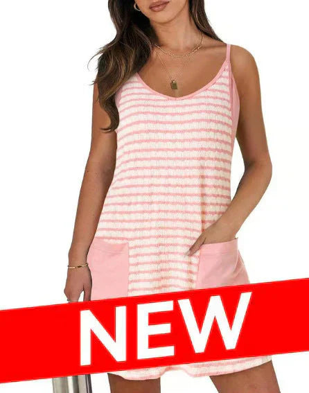🎉2025 Hot sale!🔥Women's Sleeveless Summer Dress with Shorts