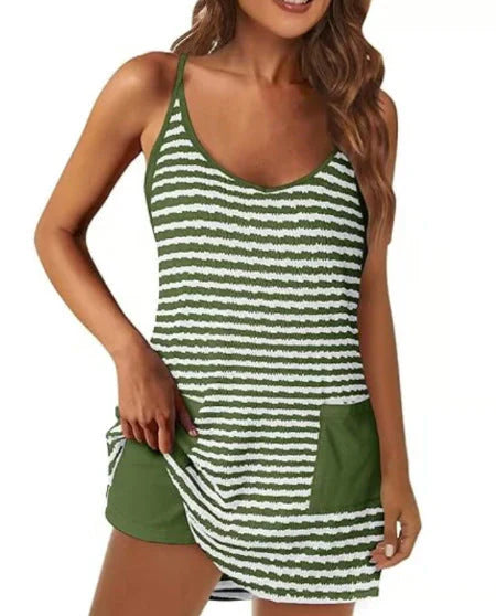 🎉2025 Hot sale!🔥Women's Sleeveless Summer Dress with Shorts